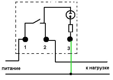 Схема подключения тумблера с 6 контактами