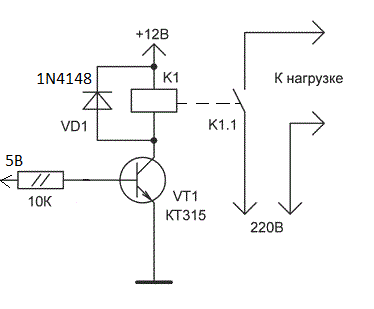 Управление 5 вольт. Транзисторный ключ 5 вольт схема для реле. Схема включения реле через транзистор 12 вольт. Транзисторный ключ 12 вольт схема для реле. Схема подключения реле через транзисторный ключ.