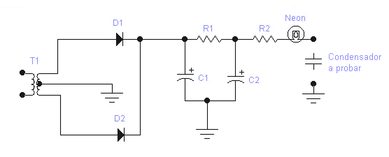 Condensador en circuito