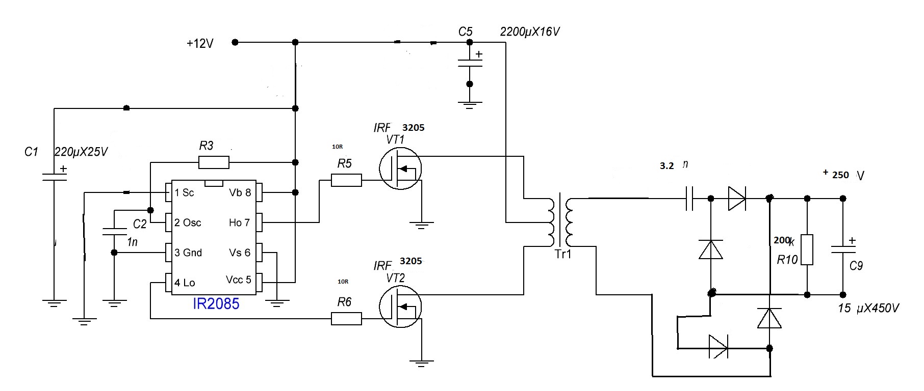 Pw2 220dc схема