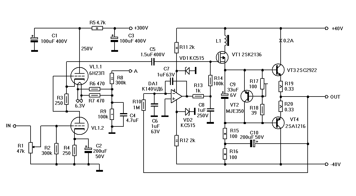 6 н 23 п. Гибридный усилитель мощности на 6н23п схема. Гибридный усилитель: SRPP на лампах + УМЗЧ на полевых транзисторах. Схемы гибридных усилителей мощности звуковой частоты. Лампово-транзисторный усилитель мощности схемы.