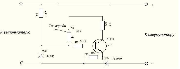 Схема зарядного устройства на тиристорах BT151 500R