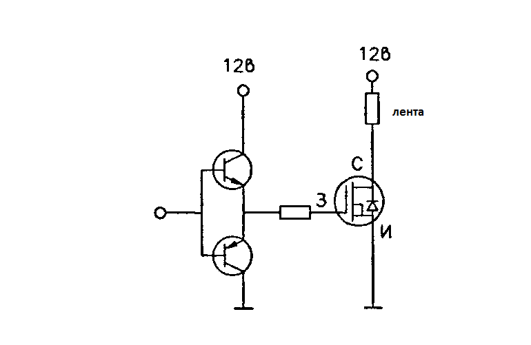 Комплиментарная пара. Биполярный транзистор в ключевом режиме схема. Схема управления затвором полевого транзистора. Биполярный транзистор PNP В ключевом режиме схема. Схема включения полевого транзистора.